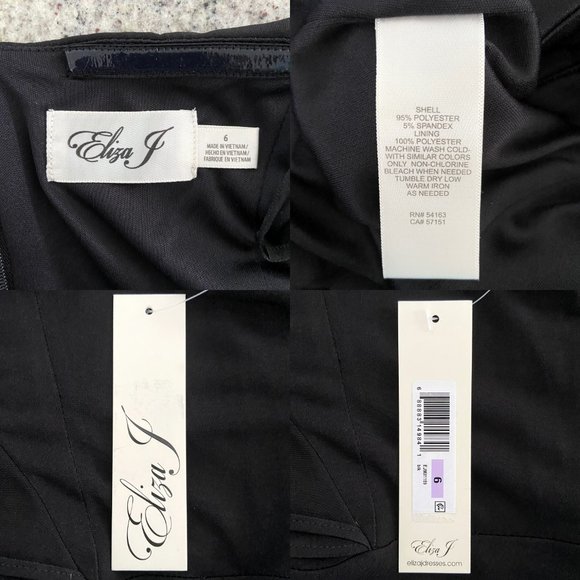 🌺SOLD🌺Eliza J | Black Off-the-Shoulder Ruffle Wide Leg Jumpsuit Pockets 6 - Picture 8 of 8